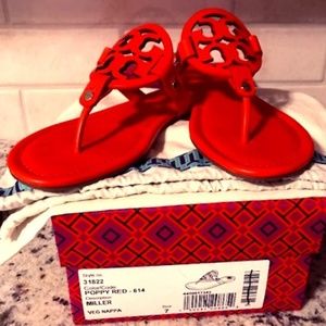 Tory Burch Poppy Red Miller Size 7